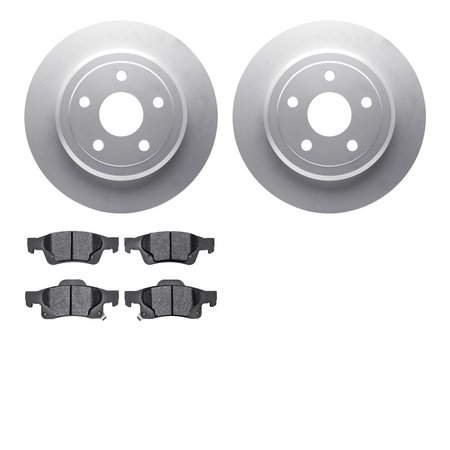DYNAMIC FRICTION CO 4302-42023, Geospec Rotors with 3000 Series Ceramic Brake Pads, Silver 4302-42023
